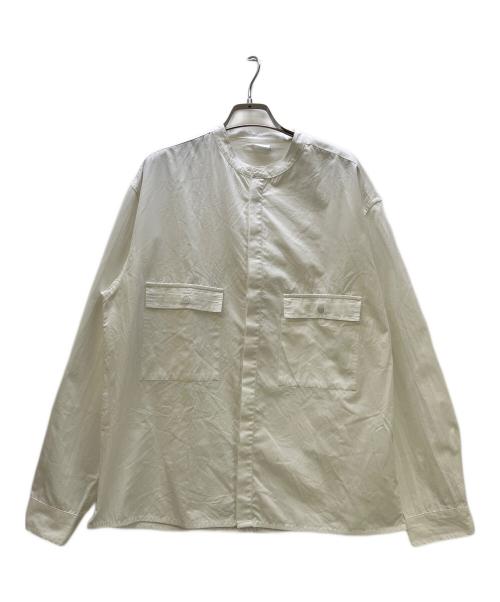 SEEALL（シーオール）SEEALL (シーオール) ノーカラーシャツ ホワイト ホワイト サイズ:48の古着・服飾アイテム