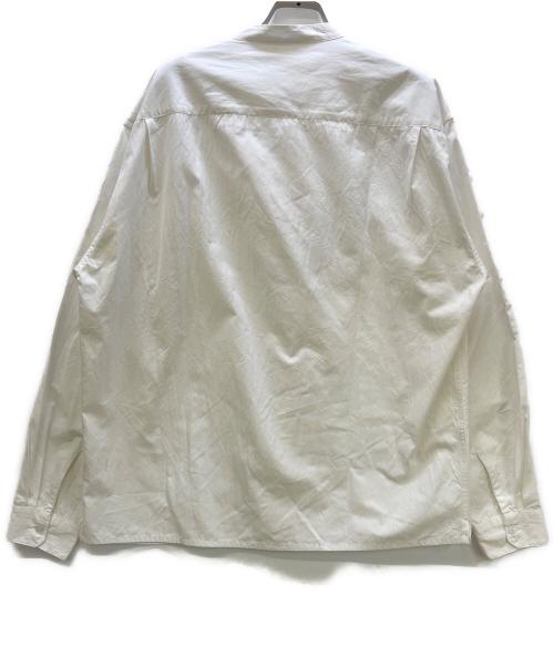 SEEALL（シーオール）SEEALL (シーオール) ノーカラーシャツ ホワイト ホワイト サイズ:48の古着・服飾アイテム