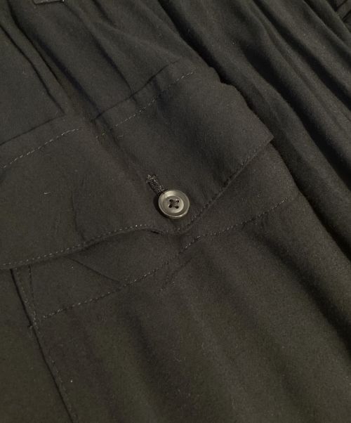 Yohji Yamamoto pour homme（ヨウジヤマモト プールオム）Yohji Yamamoto pour homme (ヨウジヤマモト プールオム) RAYON WIDE  PANTS（レーヨンワイドパンツ） ブラック サイズ:3の古着・服飾アイテム