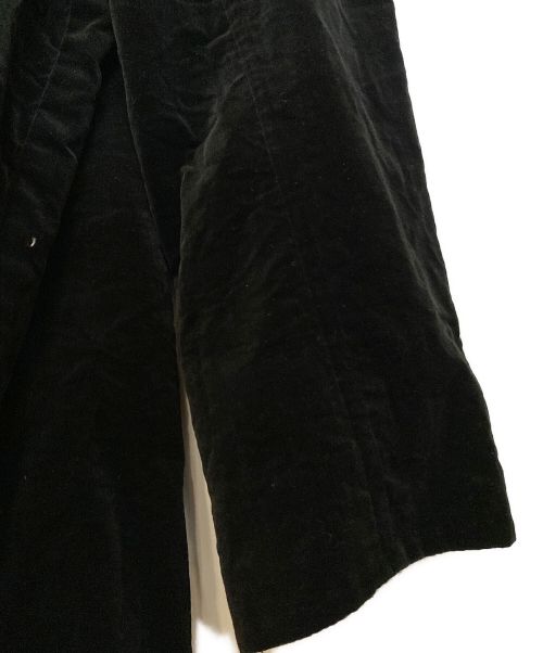 Yohji Yamamoto pour homme（ヨウジヤマモト プールオム）Yohji Yamamoto pour homme (ヨウジヤマモト プールオム) VELVETEEN X FLAX DOUBLE FACED STAND COAT ブラック サイズ:1の古着・服飾アイテム