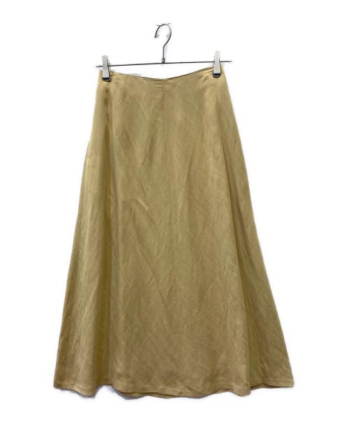 23区（ニジュウサンク）23区 (ニジュウサンク) リネンビスコースツイル フレアスカート ベージュ サイズ:36の古着・服飾アイテム