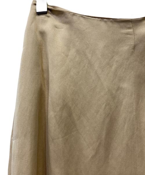 23区（ニジュウサンク）23区 (ニジュウサンク) リネンビスコースツイル フレアスカート ベージュ サイズ:36の古着・服飾アイテム