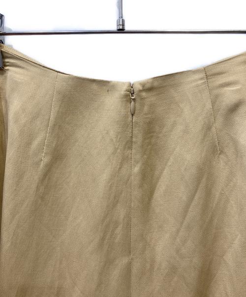 23区（ニジュウサンク）23区 (ニジュウサンク) リネンビスコースツイル フレアスカート ベージュ サイズ:36の古着・服飾アイテム