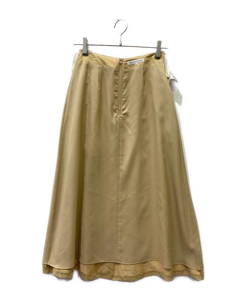 23区（ニジュウサンク）23区 (ニジュウサンク) リネンビスコースツイル フレアスカート ベージュ サイズ:36の古着・服飾アイテム