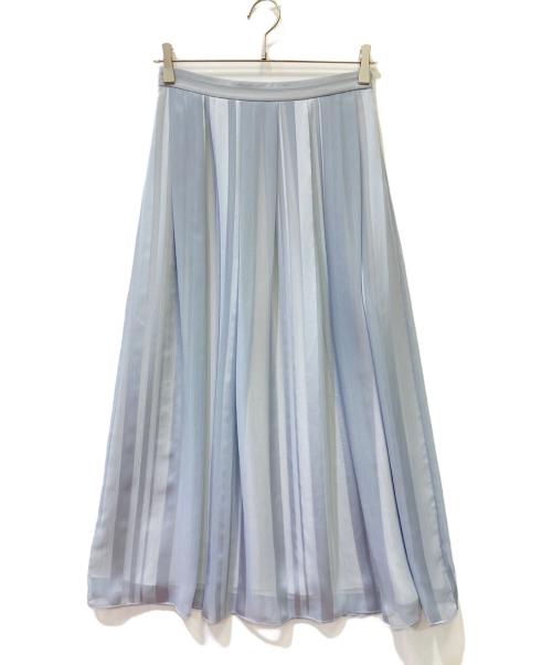 theory luxe（セオリーリュクス）theory luxe (セオリーリュクス) フロントプリーツロングスカート ライトブルー サイズ:40の古着・服飾アイテム