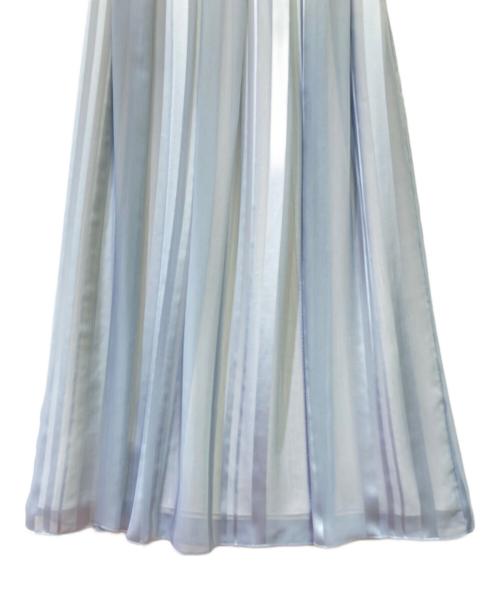 theory luxe（セオリーリュクス）theory luxe (セオリーリュクス) フロントプリーツロングスカート ライトブルー サイズ:40の古着・服飾アイテム