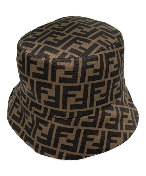 FENDI（フェンディ）FENDI (フェンディ) VERSACE (ヴェルサーチェ) リバーシブルロゴバケットハット サイズ:Mの古着・服飾アイテム