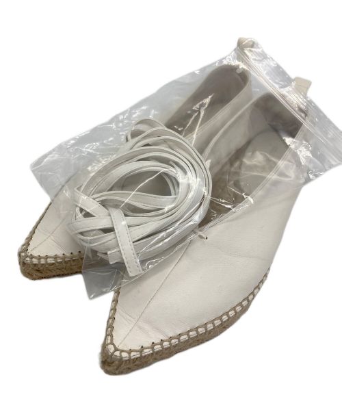 CELINE（セリーヌ）CELINE (セリーヌ) アンクルストラップエスパドリーユ ホワイト サイズ:35の古着・服飾アイテム