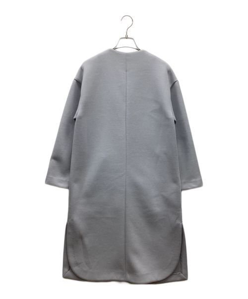 INDIVI（インディヴィ）INDIVI (インディヴィ) ダンボールノーカラーコート ブルー サイズ:34の古着・服飾アイテム