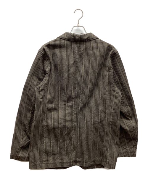 MOMOTARO JEANS（桃太郎ジーンズ）MOMOTARO JEANS (桃太郎ジーンズ) ツイストヤーンストライプジャケット ブラウン サイズ:42の古着・服飾アイテム