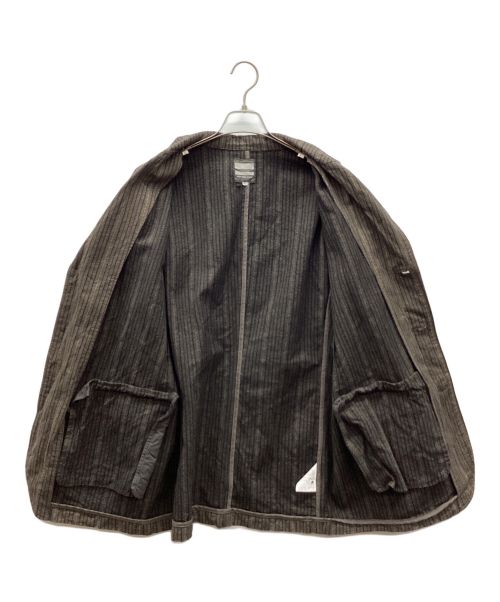 MOMOTARO JEANS（桃太郎ジーンズ）MOMOTARO JEANS (桃太郎ジーンズ) ツイストヤーンストライプジャケット ブラウン サイズ:42の古着・服飾アイテム