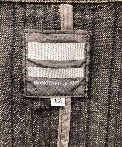 MOMOTARO JEANS（桃太郎ジーンズ）MOMOTARO JEANS (桃太郎ジーンズ) ツイストヤーンストライプジャケット ブラウン サイズ:42の古着・服飾アイテム