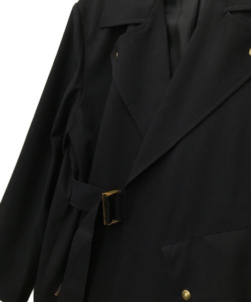 CULLNI（クルニ）CULLNI (クルニ) サイドスリットライダースコート ネイビー サイズ:-の古着・服飾アイテム