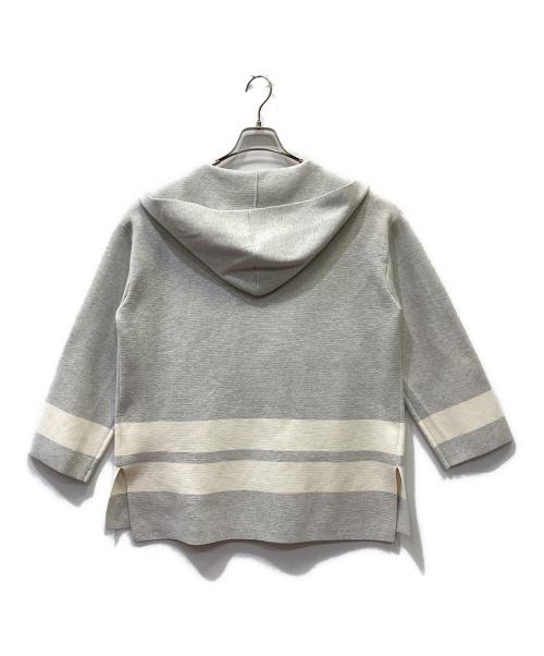 GALERIE VIE（ギャルリーヴィー）GALERIE VIE (ギャルリーヴィー) コットンシルク フーデッドコート グレー サイズ:36の古着・服飾アイテム