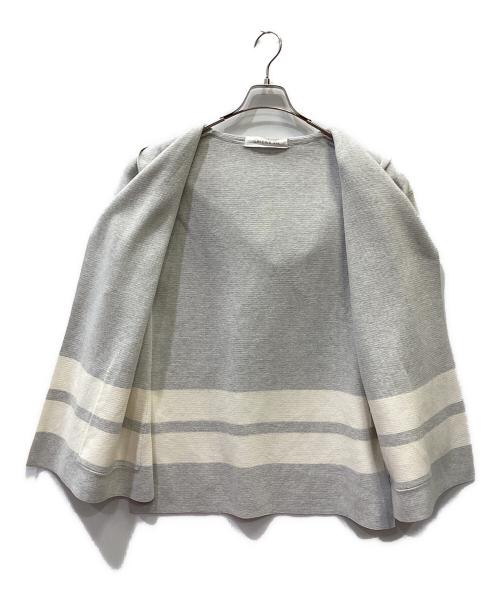 GALERIE VIE（ギャルリーヴィー）GALERIE VIE (ギャルリーヴィー) コットンシルク フーデッドコート グレー サイズ:36の古着・服飾アイテム