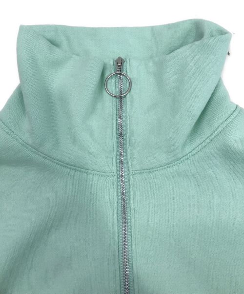 PHEENY（フィーニー）PHEENY (フィーニー) FRENCH TERRY HALF ZIP P/O ライトグリーン サイズ:Fの古着・服飾アイテム