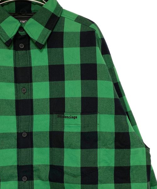 BALENCIAGA（バレンシアガ）BALENCIAGA (バレンシアガ) シャツジャケット グリーン サイズ:44の古着・服飾アイテム