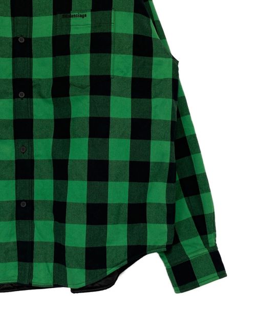 BALENCIAGA（バレンシアガ）BALENCIAGA (バレンシアガ) シャツジャケット グリーン サイズ:44の古着・服飾アイテム
