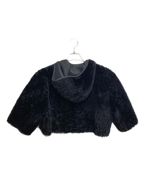 PRADA（プラダ）PRADA (プラダ) ムートンショートコート ブラック サイズ:40の古着・服飾アイテム
