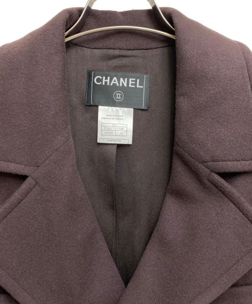 CHANEL（シャネル）CHANEL (シャネル) カシミヤミドルコート ブラウン サイズ:34の古着・服飾アイテム