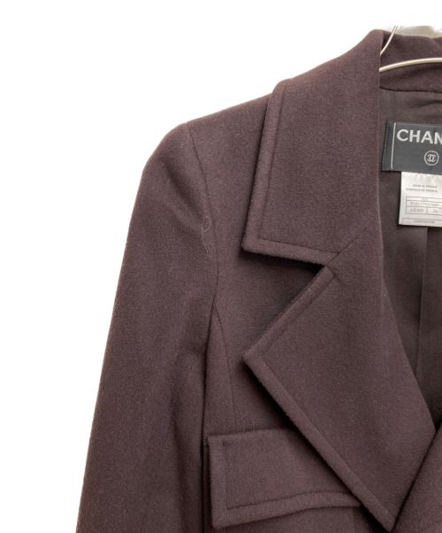 CHANEL（シャネル）CHANEL (シャネル) カシミヤミドルコート ブラウン サイズ:34の古着・服飾アイテム
