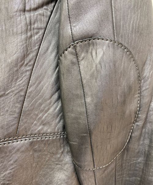 LOUIS VUITTON（ルイ ヴィトン）LOUIS VUITTON (ルイ ヴィトン) ダブルライダースジャケット シルバー サイズ:34の古着・服飾アイテム