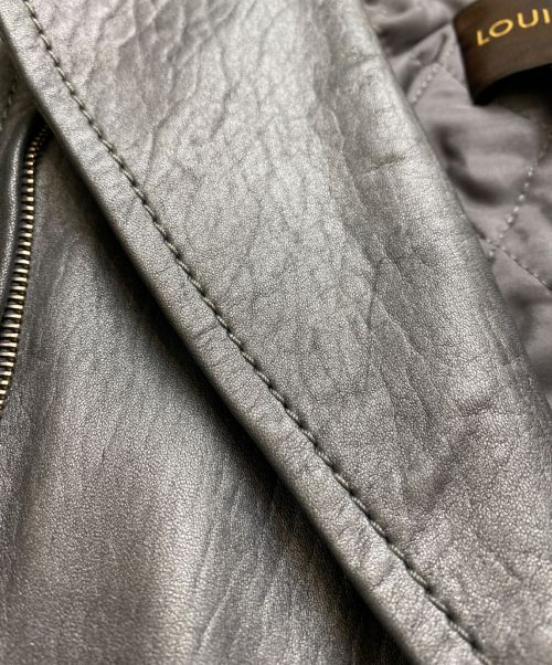 LOUIS VUITTON（ルイ ヴィトン）LOUIS VUITTON (ルイ ヴィトン) ダブルライダースジャケット シルバー サイズ:34の古着・服飾アイテム