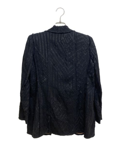 CHANEL（シャネル）CHANEL (シャネル) オープンカラーシャギージャケット ブラック サイズ:34の古着・服飾アイテム