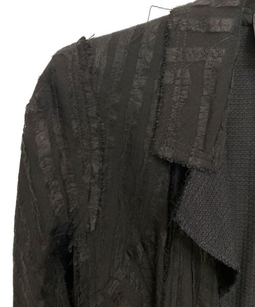 CHANEL（シャネル）CHANEL (シャネル) オープンカラーシャギージャケット ブラック サイズ:34の古着・服飾アイテム