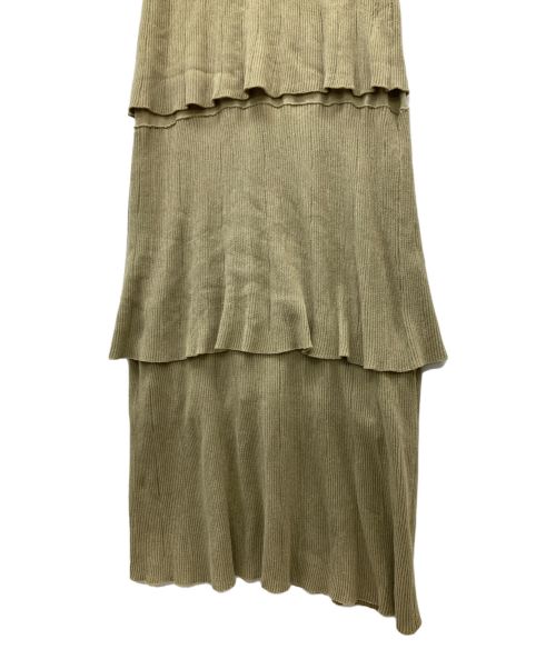 Noble（ノーブル）Noble (ノーブル) ニットティアードワンピース カーキ サイズ:SIZE　FREEの古着・服飾アイテム