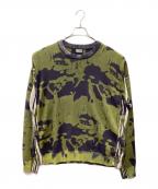 DIESELディーゼル）の古着「K-LARAN プルオーバーニット」｜カーキ×ブラック