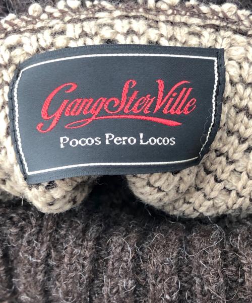 GANGSTERVILLE（ギャングスタービル）GANGSTERVILLE (ギャングスタービル) THUG - TURTLE NECK SWEATER ブラウン サイズ:XLの古着・服飾アイテム