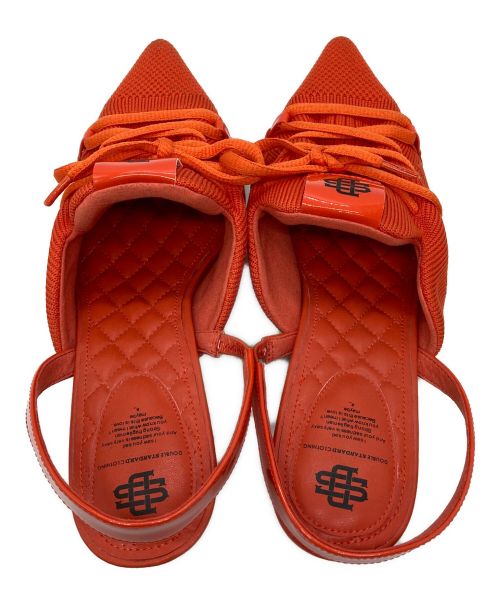 DOUBLE STANDARD CLOTHING（ダブルスタンダードクロージング）DOUBLE STANDARD CLOTHING (ダブルスタンダードクロージング) ニッティングレースアップサンダル オレンジ サイズ:SIZE６1/2の古着・服飾アイテム