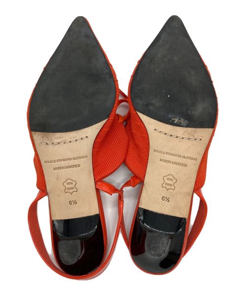 DOUBLE STANDARD CLOTHING（ダブルスタンダードクロージング）DOUBLE STANDARD CLOTHING (ダブルスタンダードクロージング) ニッティングレースアップサンダル オレンジ サイズ:SIZE６1/2の古着・服飾アイテム