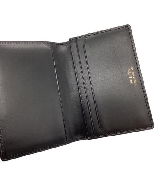 PORTER（ポーター）PORTER (ポーター) 吉田カバン (ヨシダカバン) ビルコードバンカードケース（レザー）ブラック ブラック サイズ:W:110mm/H:75mm/ 50gの古着・服飾アイテム