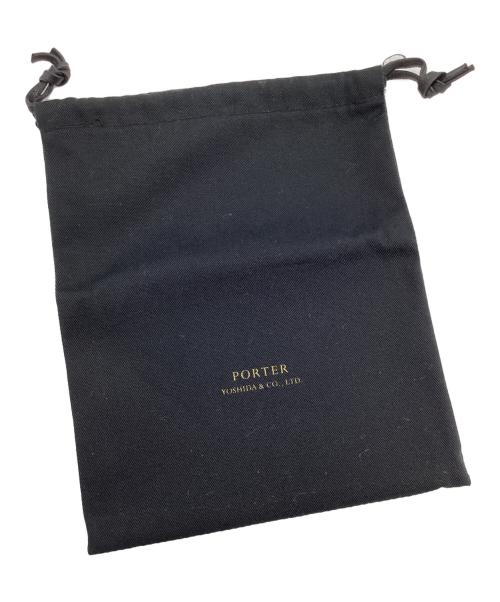 PORTER（ポーター）PORTER (ポーター) 吉田カバン (ヨシダカバン) ビルコードバンカードケース（レザー）ブラック ブラック サイズ:W:110mm/H:75mm/ 50gの古着・服飾アイテム