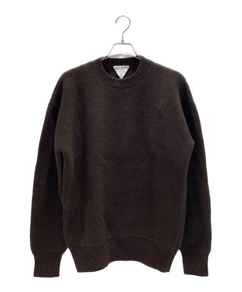 BOTTEGA VENETA（ボッテガベネタ）BOTTEGA VENETA (ボッテガベネタ) シェトランドウールクルーネック ブラウン サイズ:L 未使用品の古着・服飾アイテム