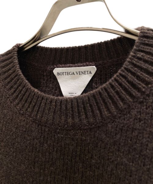 BOTTEGA VENETA（ボッテガベネタ）BOTTEGA VENETA (ボッテガベネタ) シェトランドウールクルーネック ブラウン サイズ:L 未使用品の古着・服飾アイテム