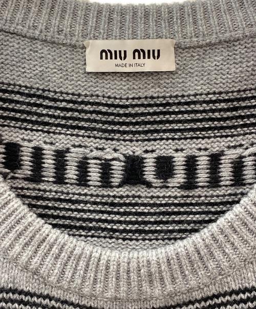 MIU MIU（ミュウミュウ）MIU MIU (ミュウミュウ) カシミヤドレス グレー サイズ:38の古着・服飾アイテム
