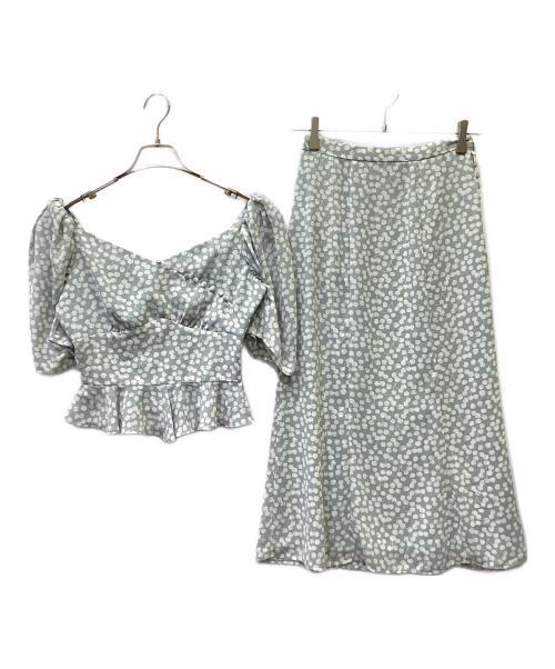HER LIP TO（ハーリップトゥ）HER LIP TO (ハーリップトゥ) Cherry pattern Two piece グリーン サイズ:Sの古着・服飾アイテム
