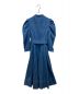 HER LIP TO (ハーリップトゥ) Denim-Trimmed Volume Sleeve Dress ブルー サイズ:S：6000円