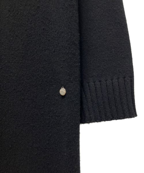 HERMES（エルメス）HERMES (エルメス) カシミヤニットワンピース ブラック サイズ:36の古着・服飾アイテム