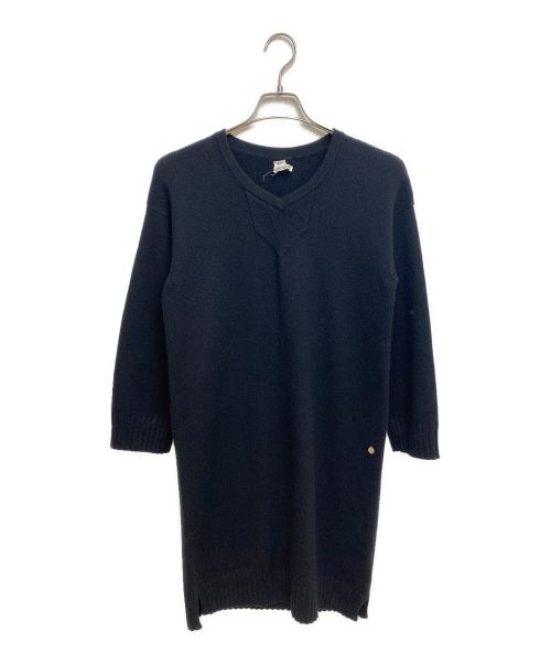 HERMES（エルメス）HERMES (エルメス) カシミヤニットワンピース ブラック サイズ:38の古着・服飾アイテム