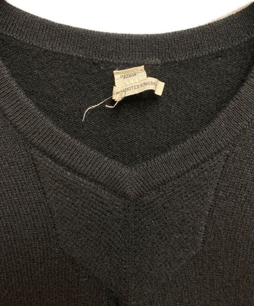 HERMES（エルメス）HERMES (エルメス) カシミヤニットワンピース ブラック サイズ:38の古着・服飾アイテム