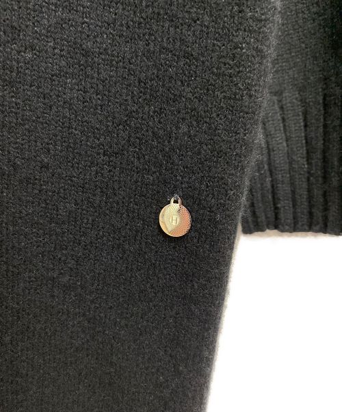 HERMES（エルメス）HERMES (エルメス) カシミヤニットワンピース ブラック サイズ:38の古着・服飾アイテム