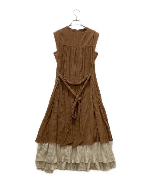 HER LIP TO（ハーリップトゥ）HER LIP TO (ハーリップトゥ) Two-Tone Midsummer Dress ブラウン サイズ:Mの古着・服飾アイテム