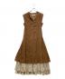 HER LIP TO（ハーリップトゥ）の古着「Two-Tone Midsummer Dress」｜ブラウン