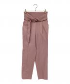 CADUNEカデュネ）の古着「ハイウエストカラーパンツ」｜ピンク