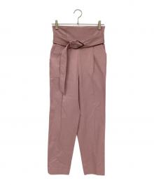 CADUNE（カデュネ）の古着「ハイウエストカラーパンツ」｜ピンク