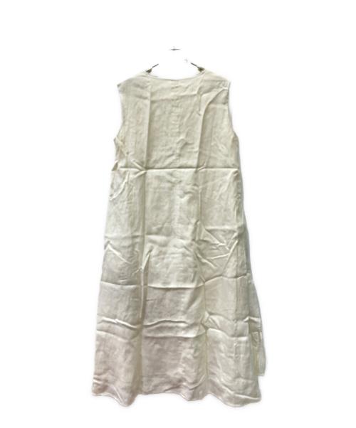 nagonstans（ナゴンスタンス）nagonstans (ナゴンスタンス) リネンノースリーブワンピース アイボリー サイズ:38の古着・服飾アイテム